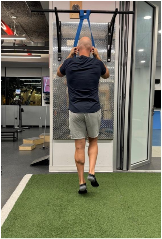 Band assisted single leg pogo jump